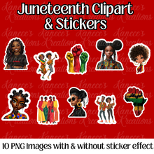 Load image into Gallery viewer, Juneteenth Digital Stickers | Limited Commercial License