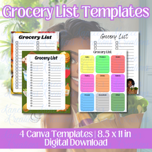 Load image into Gallery viewer, Grocery List Template