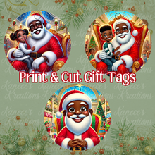 Load image into Gallery viewer, Santa Gift Tag Templates & Clipart