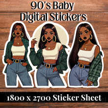 Load image into Gallery viewer, 90’s Baby Digital Stickers | SS195 | Limited Commercial License