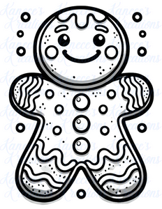 Gingerbread Man Coloring Page