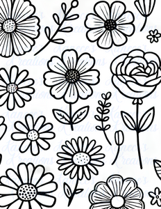 Floral Coloring Page