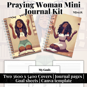 Praying Woman Mini Journal Kit | Done For You Self-Publishing | MJ192K