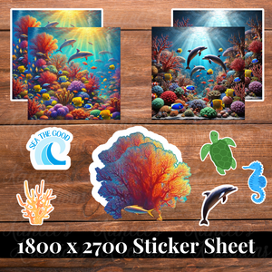 Seascape Digital Stickers | SS190 | Limited Commercial License