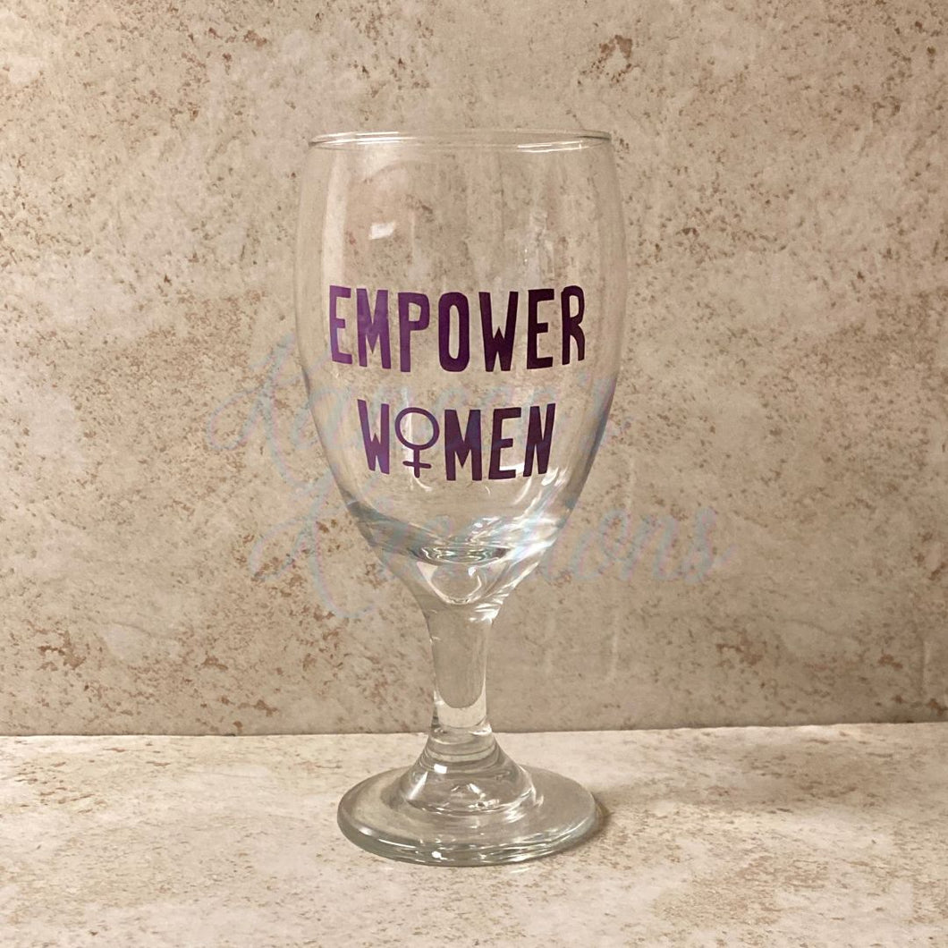 Empower Women Goblet Glass