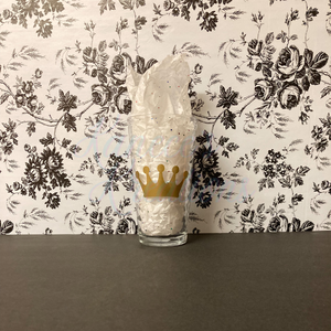 Woman & Crown Textured Glass